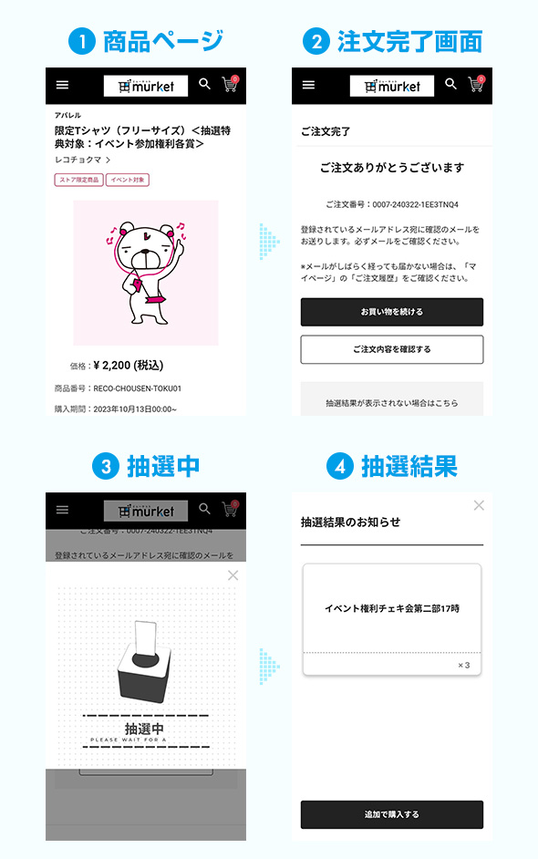 オンライン抽選特典機能