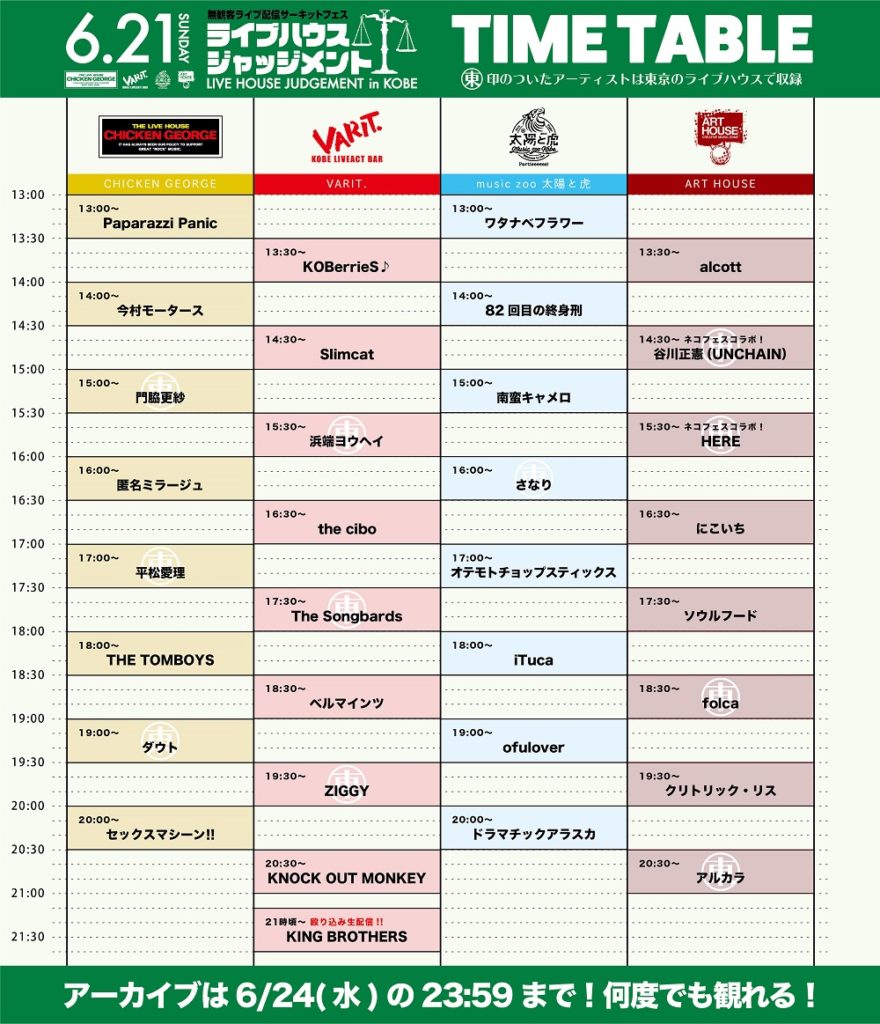 神戸ライブスケジュール